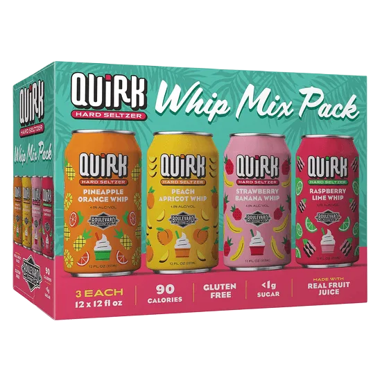 Quirk Hard Seltzer Whip Mix Pack  12pk 12oz Cans