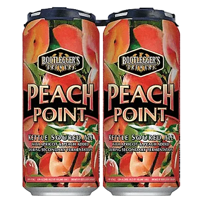 Bootlegger's Brewery Peach Point Sour 4pk 16oz Can