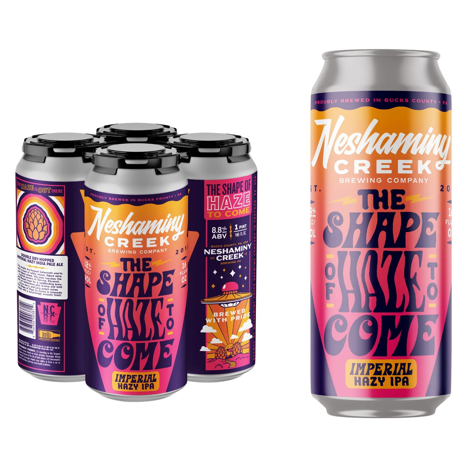 Neshaminy Creek The Shape of Haze To Come Hazy IPA 4pk 16oz Can 8.8% ABV
