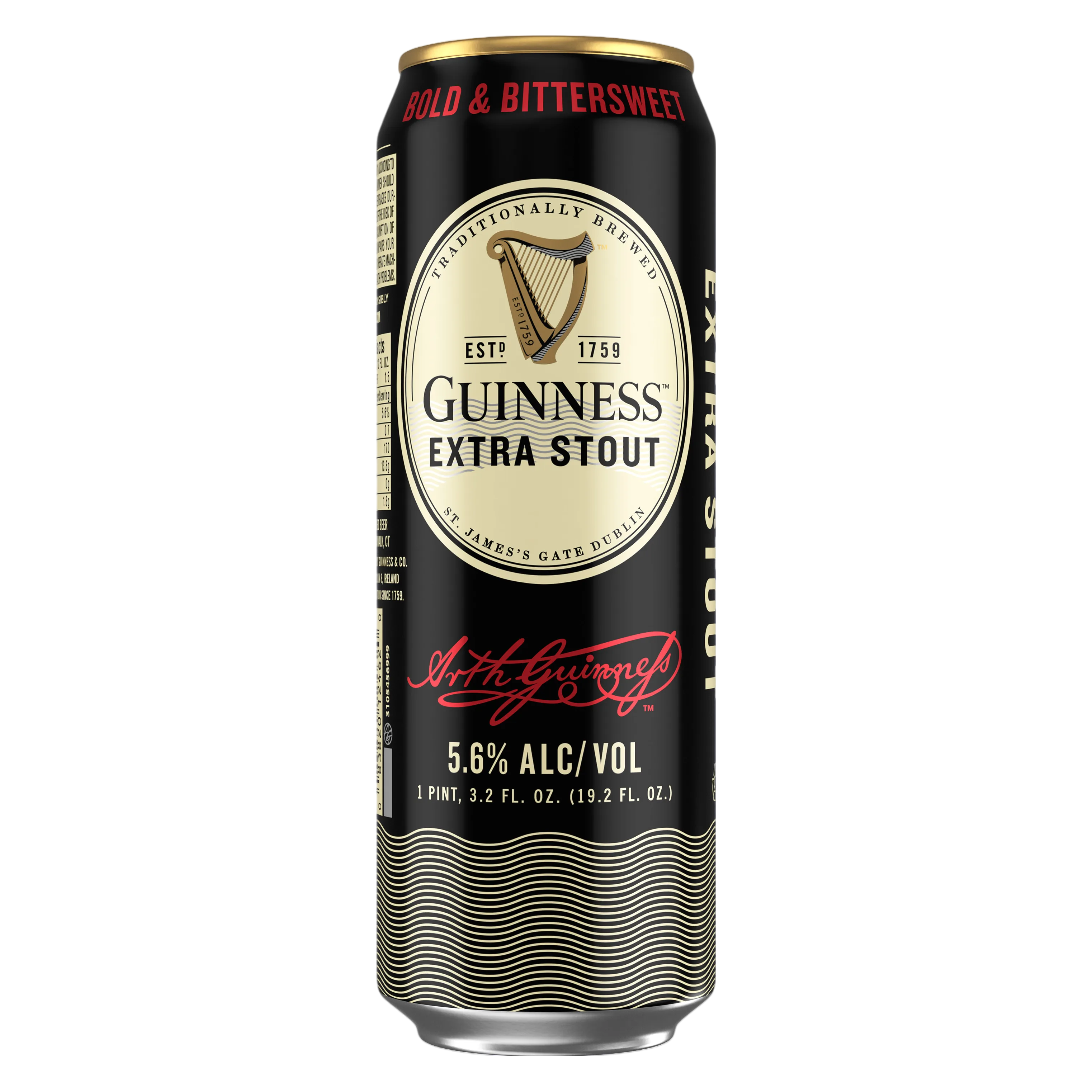 Guinness Extra Stout Single 19.2oz Can 5.6% ABV