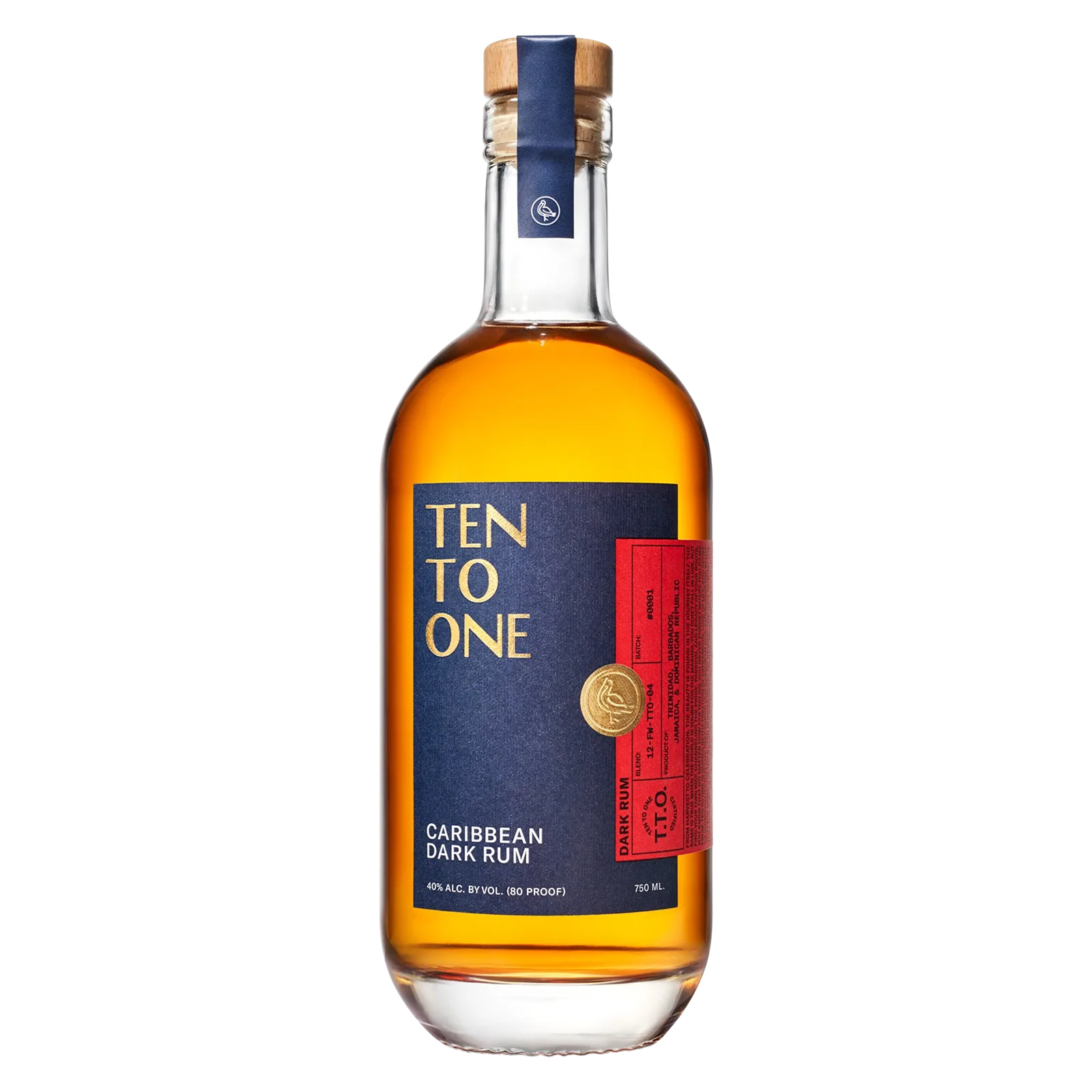 Ten To One Caribbean Dark Rum(80 Proof