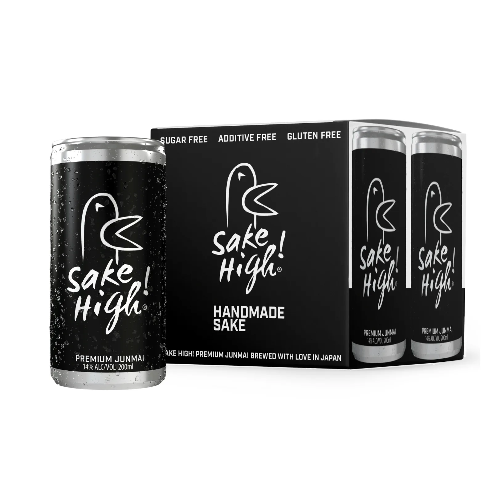 Sake High! Classic Junmai Sake Cans 4pk 200ml Can