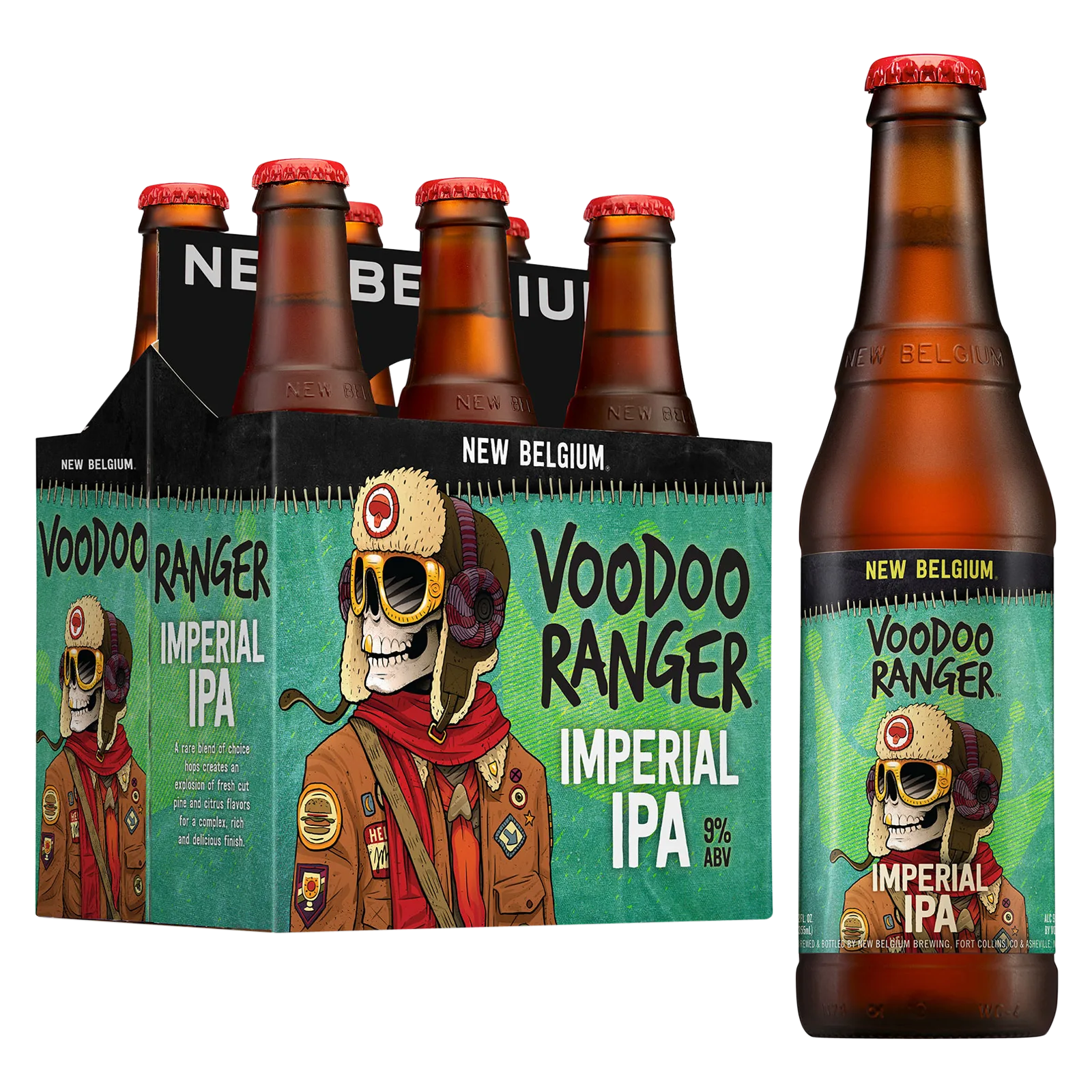 New Belgium Voodoo Ranger Imperial IPA 6pk Btl 9.0% ABV