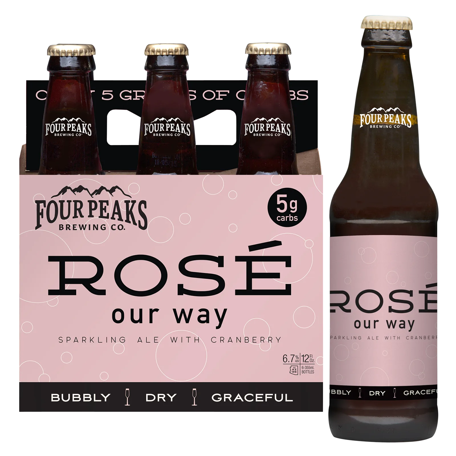 Four Peaks Rose Sparkling Ale 6pk Btl 6.7% ABV