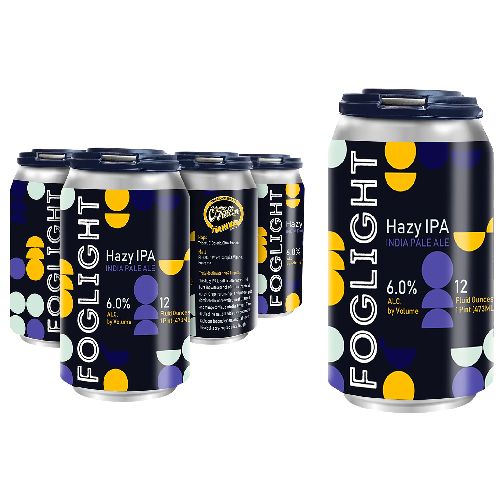 O'Fallon Brewery Foglight Hazy IPA 6pk Can 6.0% ABV