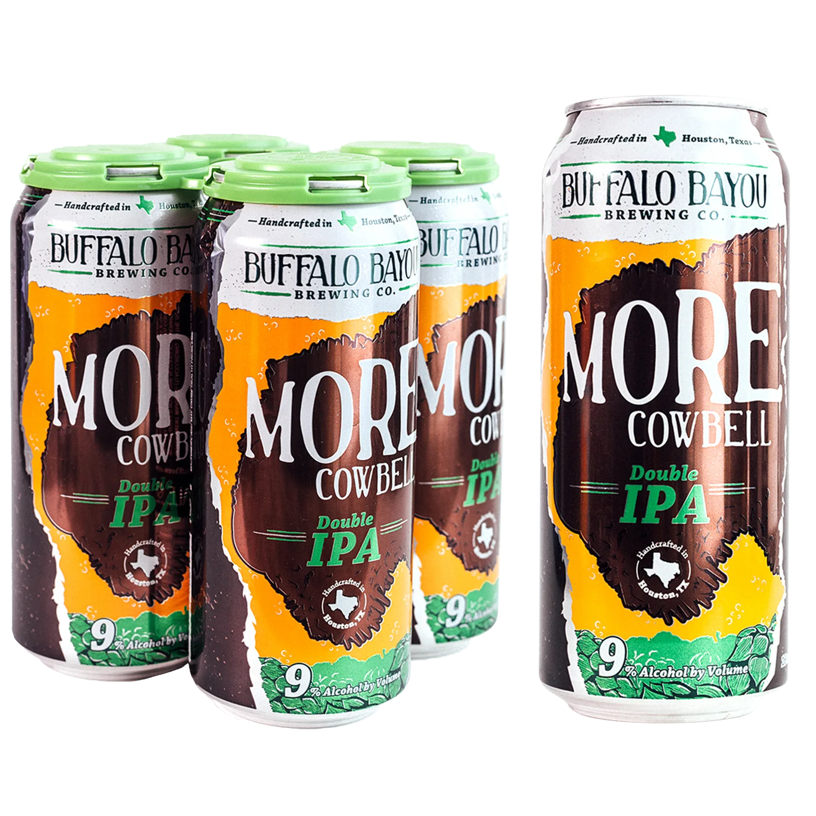 Buffalo Bayou More Cowbell Double IPA 4pk 16oz Can 6.0% ABV