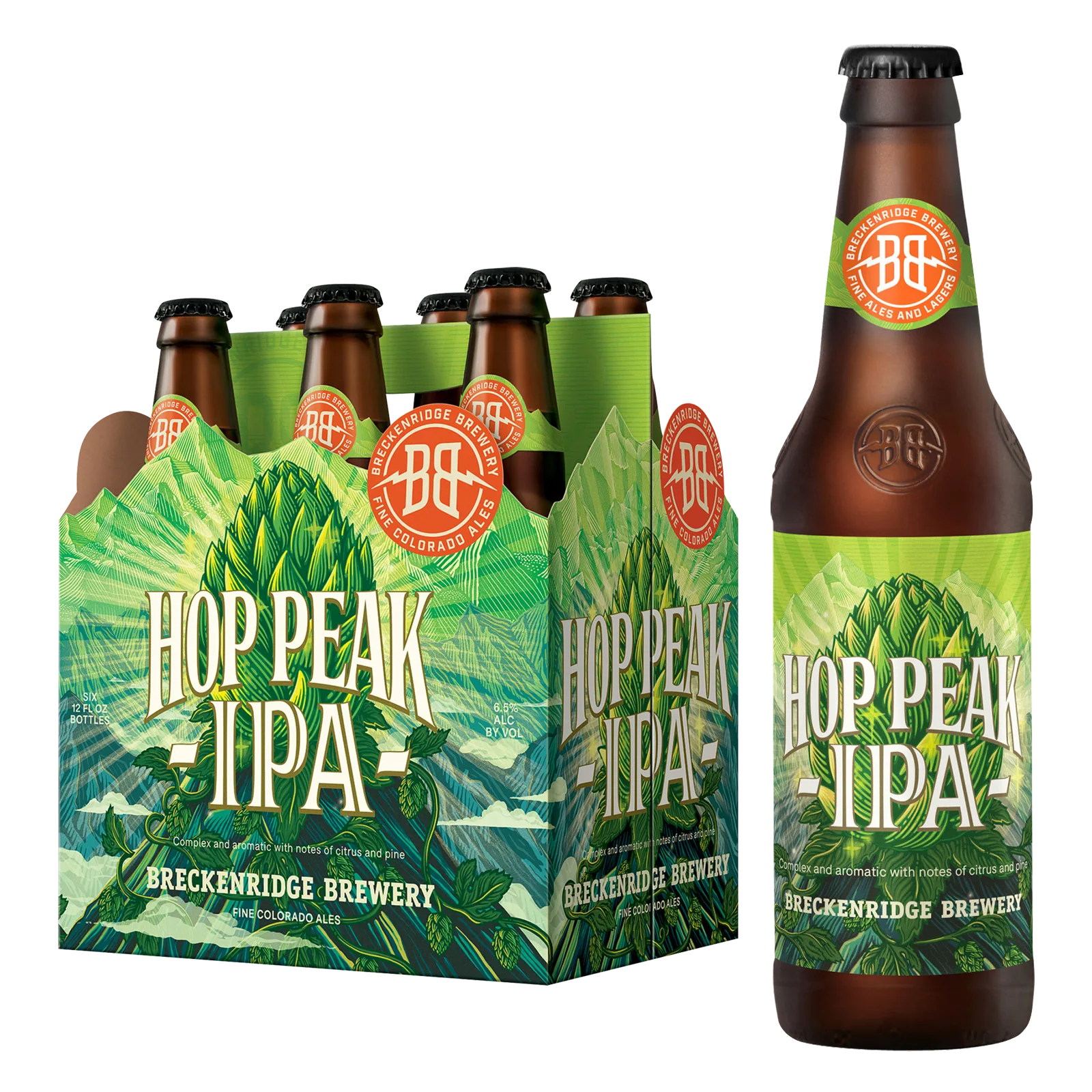Breckenridge Hop Peak IPA 6pk Btl 6.5% ABV