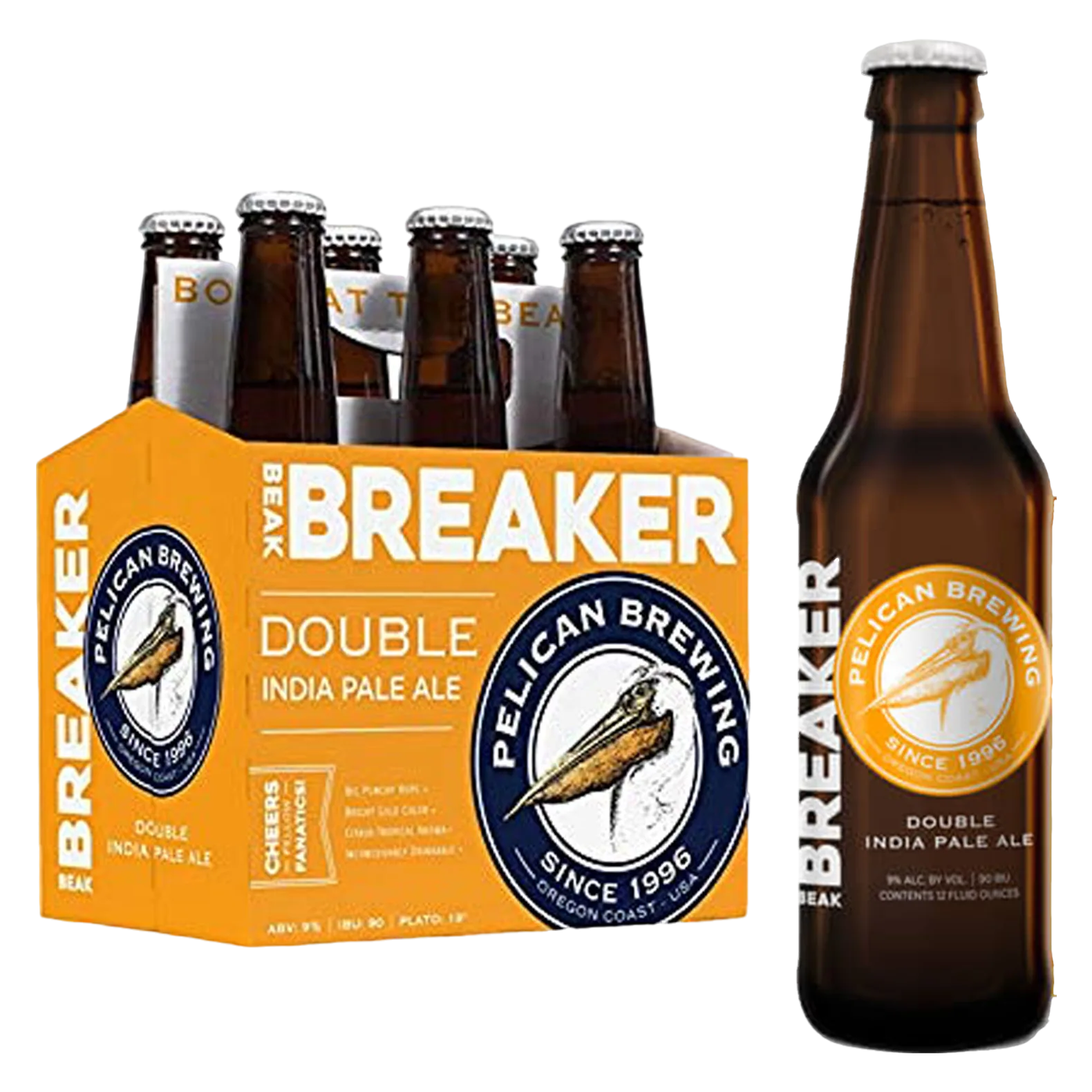 Pelican Beak Breaker Double IPA 6 Pack Bottles