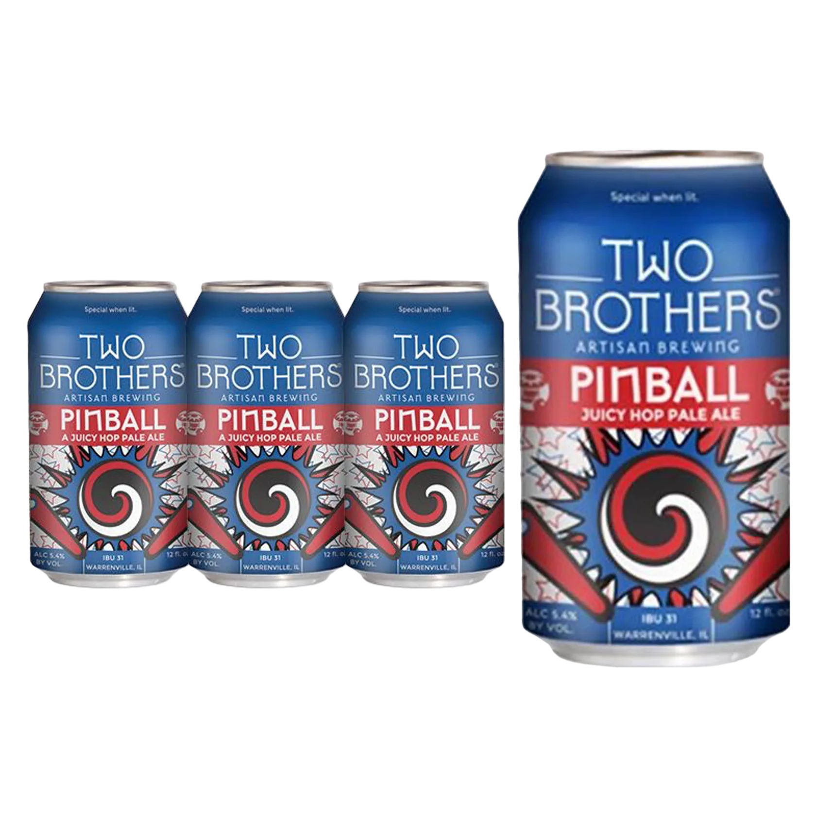 Two Brothers Pinball Juicy Hop Pale Ale 6pk Can 4.9% ABV