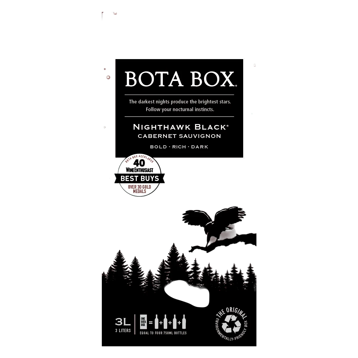 Bota Box Nighthawk Black Cabernet Sauvignon, 3L 13% ABV