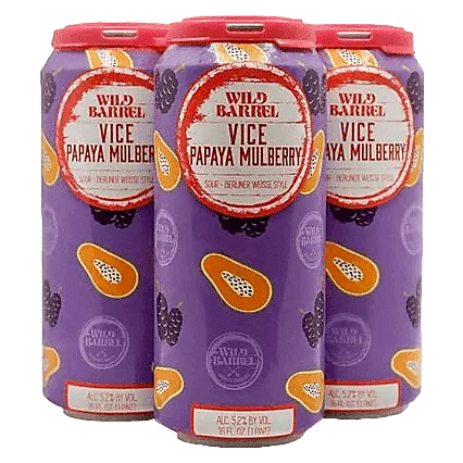 Wild Barrel Brewing Vice Papaya Mulberry 4pk 16oz Can