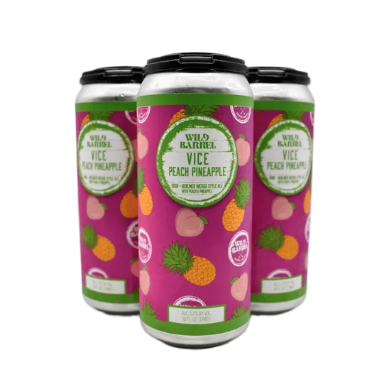 Wild Barrel Vice Peach PI 4pk 16oz Can 5.2% ABV