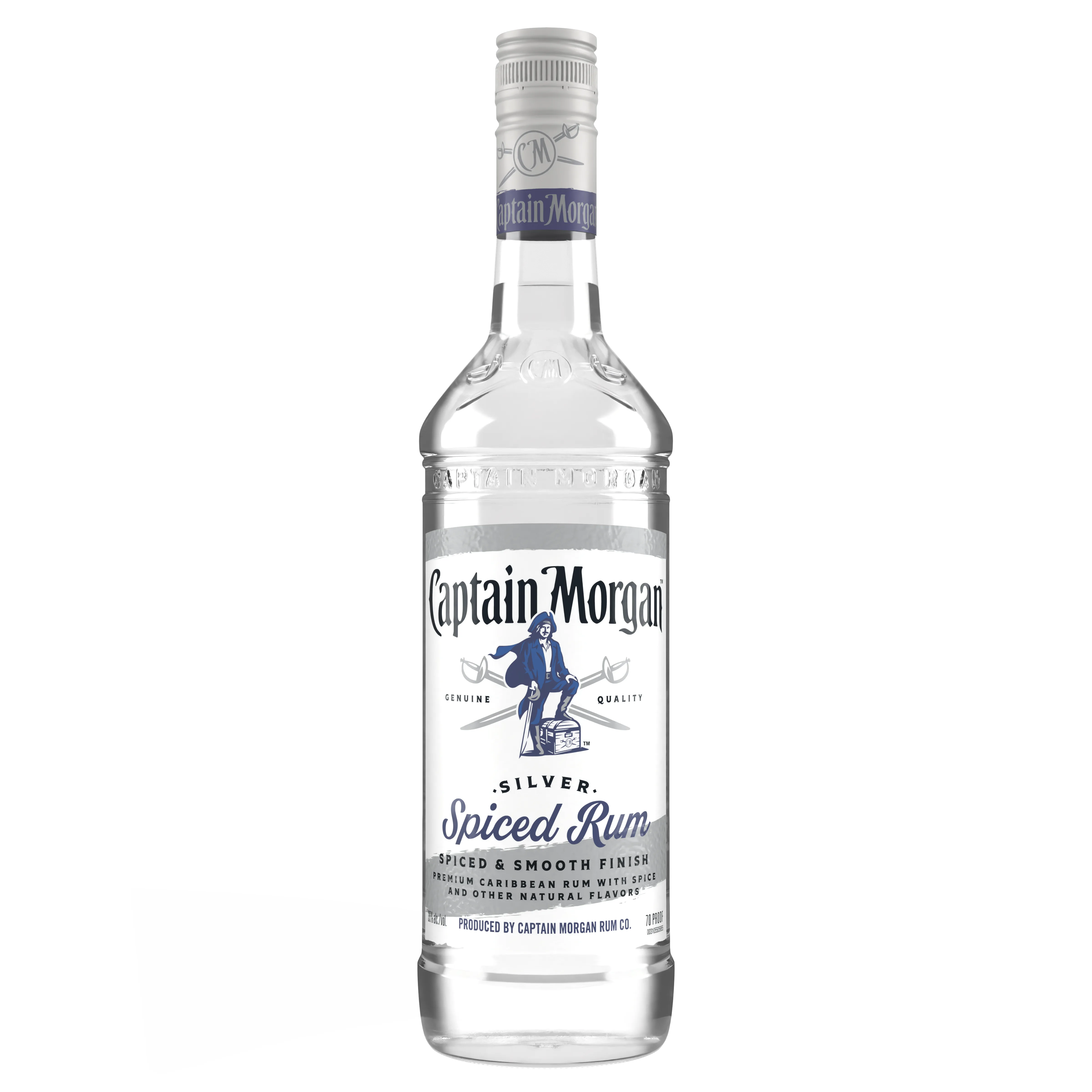 Captain Morgan Silver Spiced Rum(70 proof