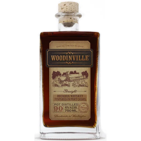 Woodinville Traight Washington Bourbon Whiskey Finished In Port Casks 750Ml