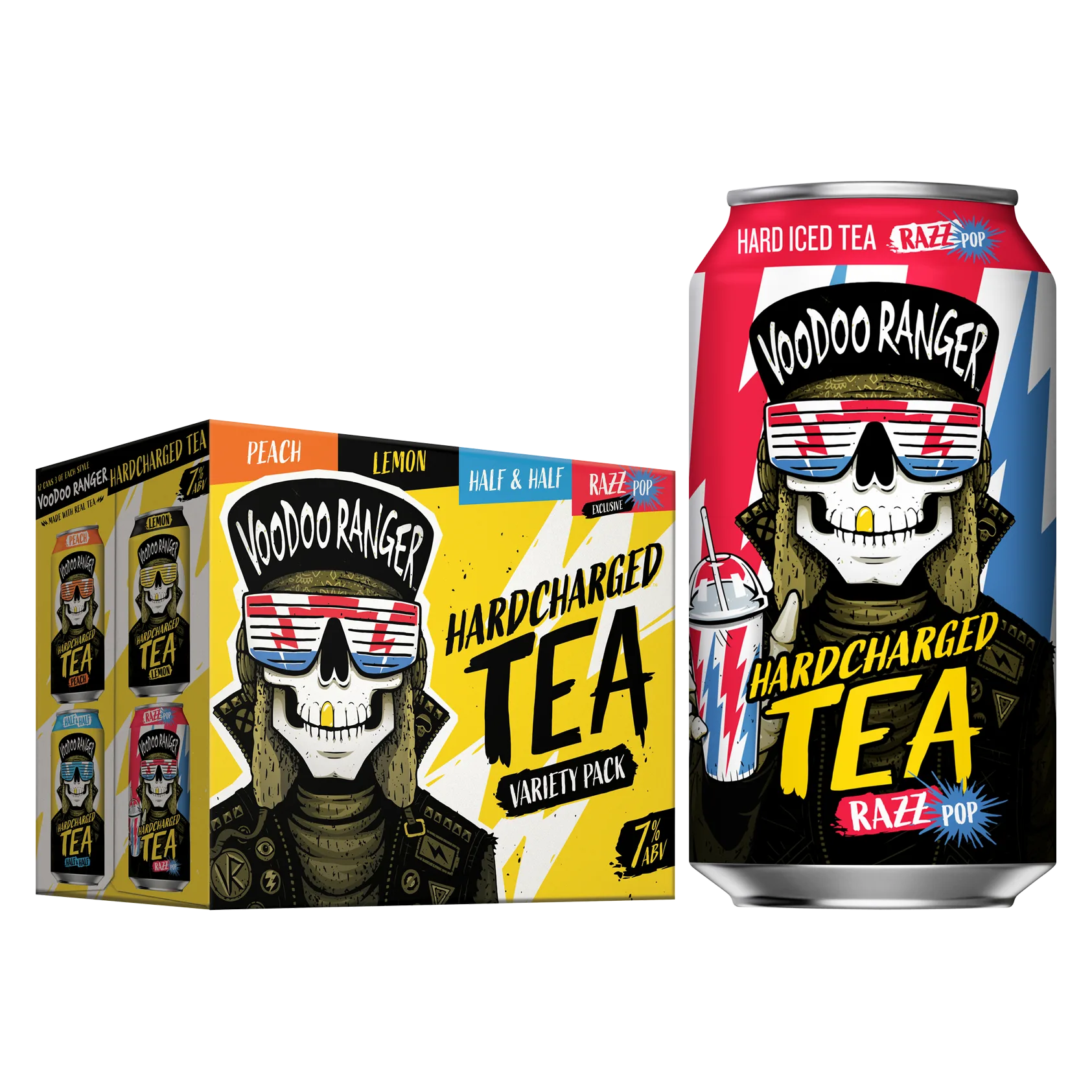 New Belgium Voodoo Ranger Hardcharged Tea Variety 12pk 12oz Can 7.0% ABV