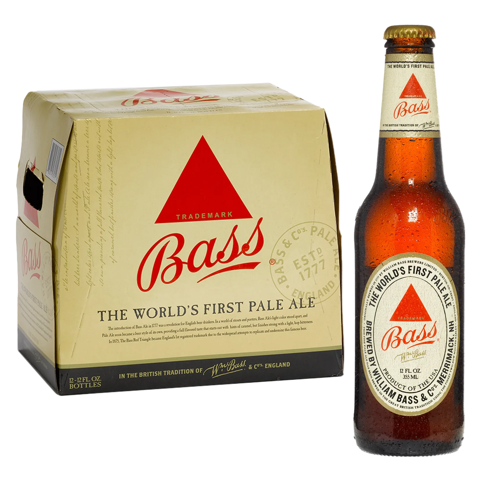Bass Pale Ale 12pk Btl 4.4% ABV