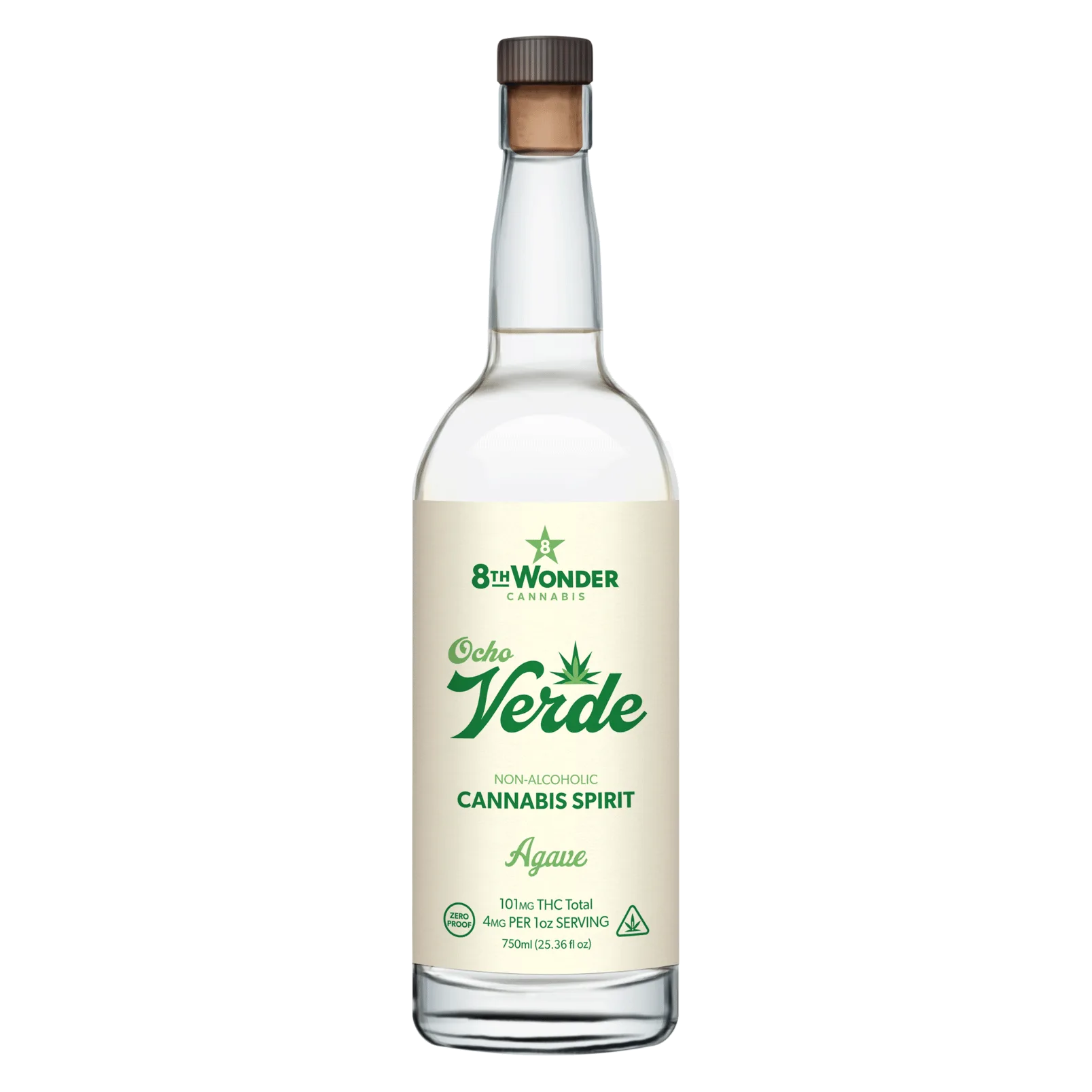 Ocho Verde 4mg THC Agave Spirit Btl