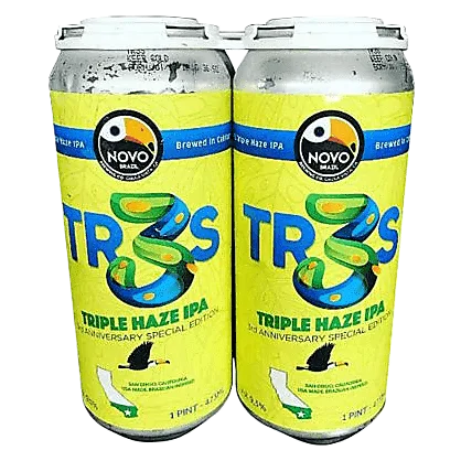 Novo Brazil Brewing Tr3s Triple Haze IPA (4PKC