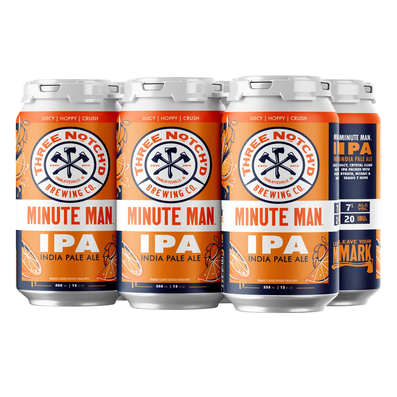 Three Notch'd Minute Man IPA 6pk Can 7.0% ABV