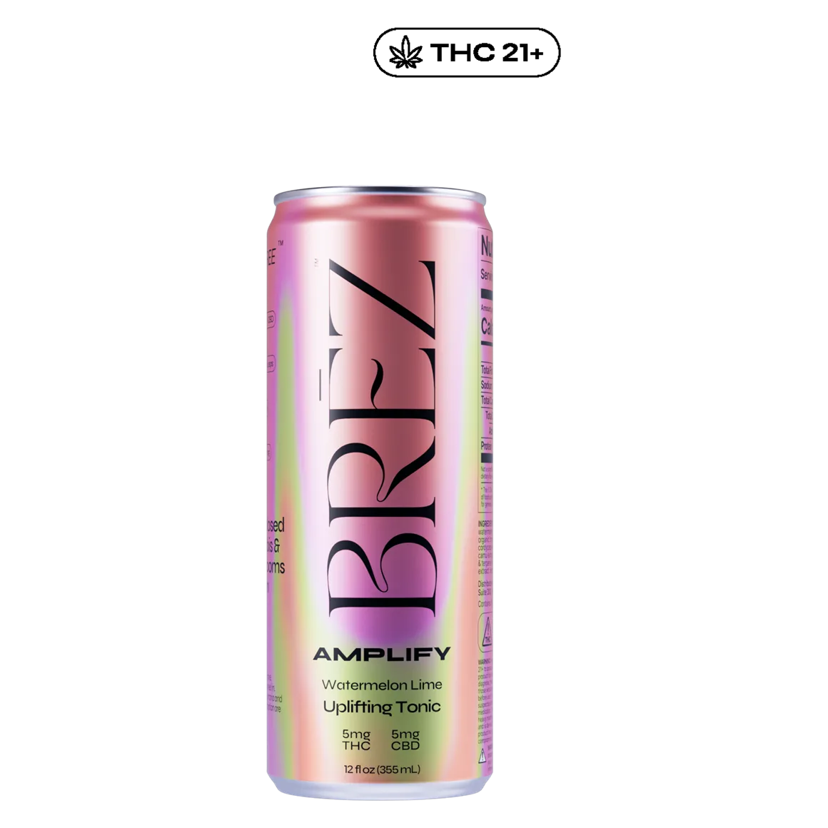BREZ 5mg THC Amplify Watermelon Lime Tonic Can