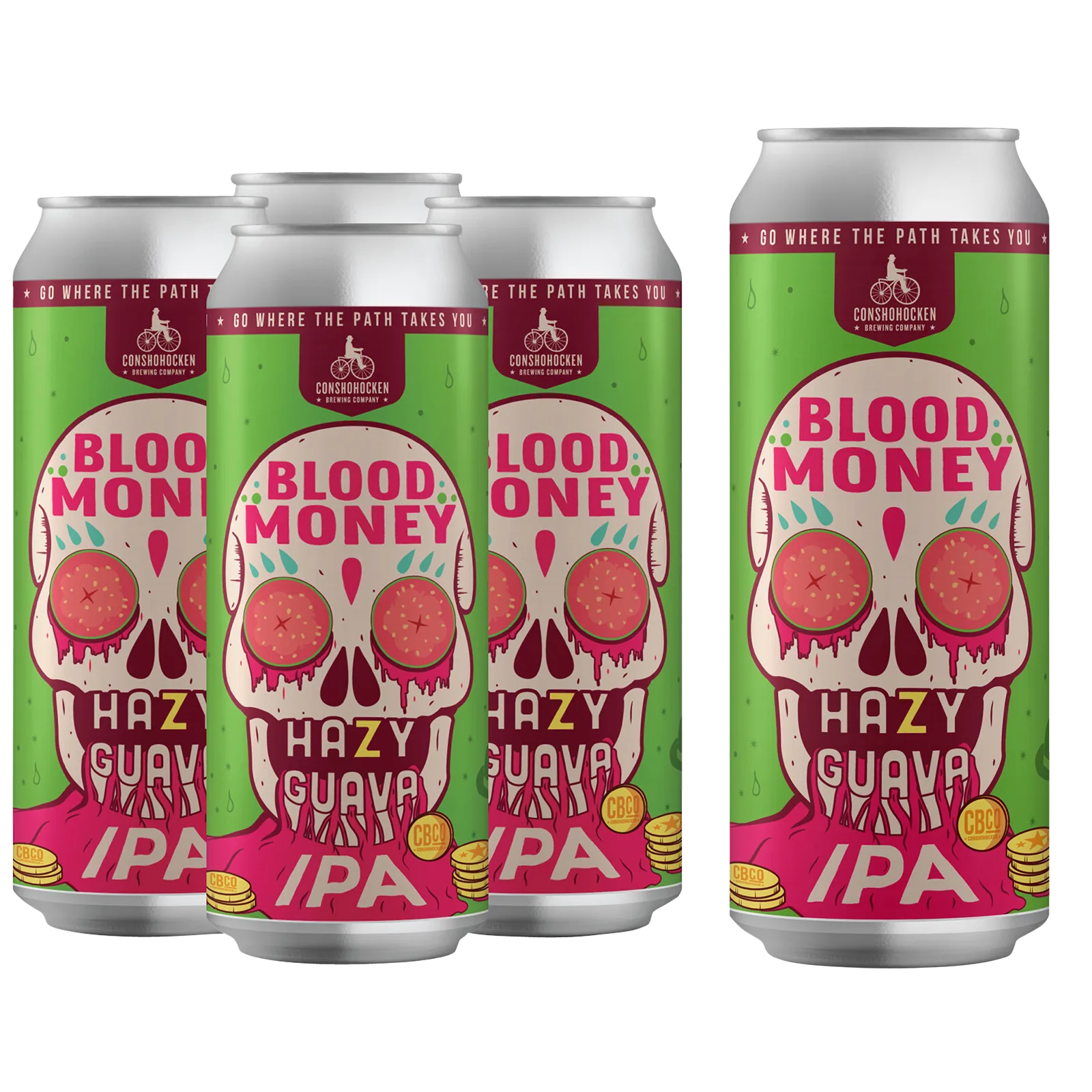 Conshohocken Blood Money Hazy Guava IPA 4pk 16oz Can 6.5% ABV