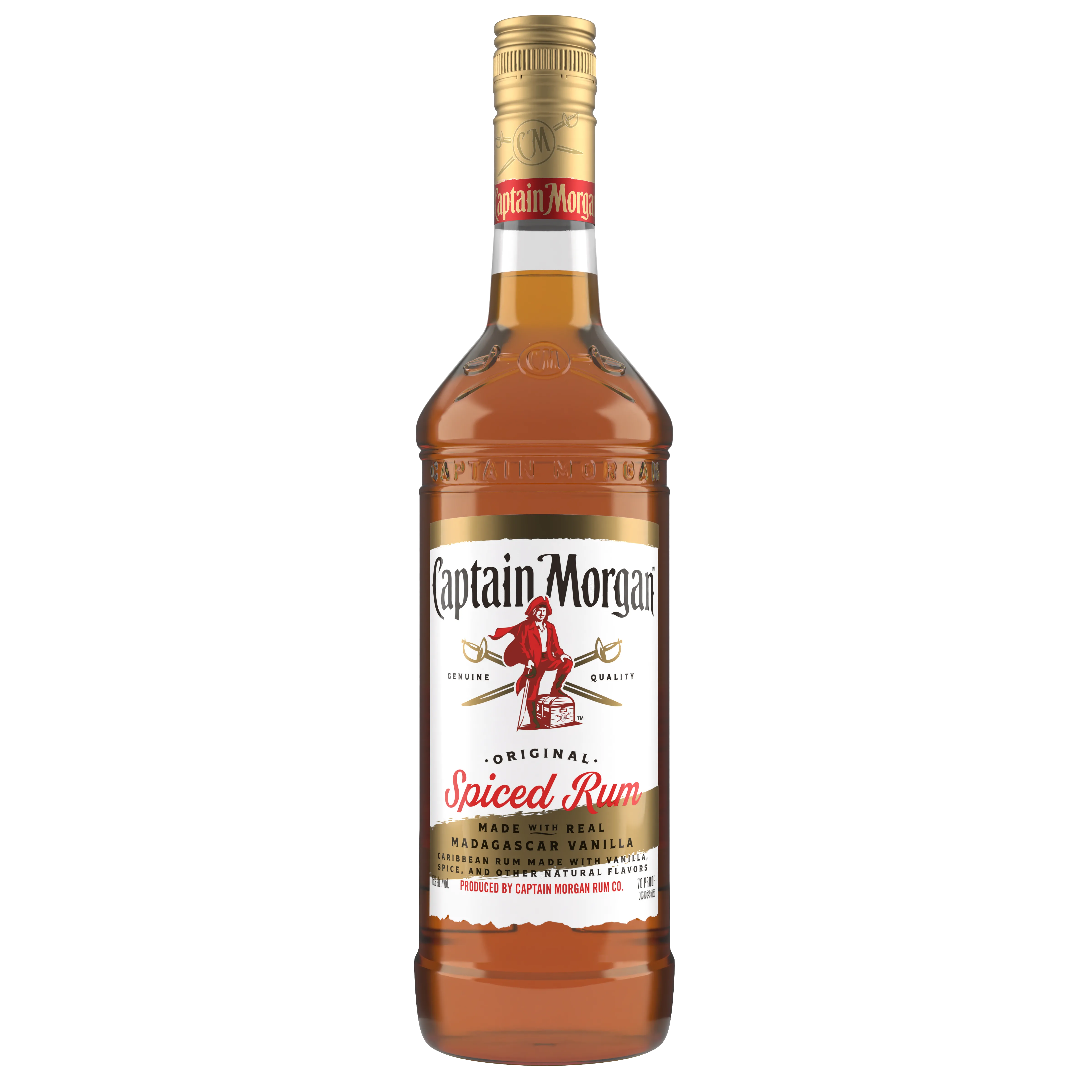 Captain Morgan Original Spiced Rum (Made with Real Madagascar Vanilla), (70 Proof