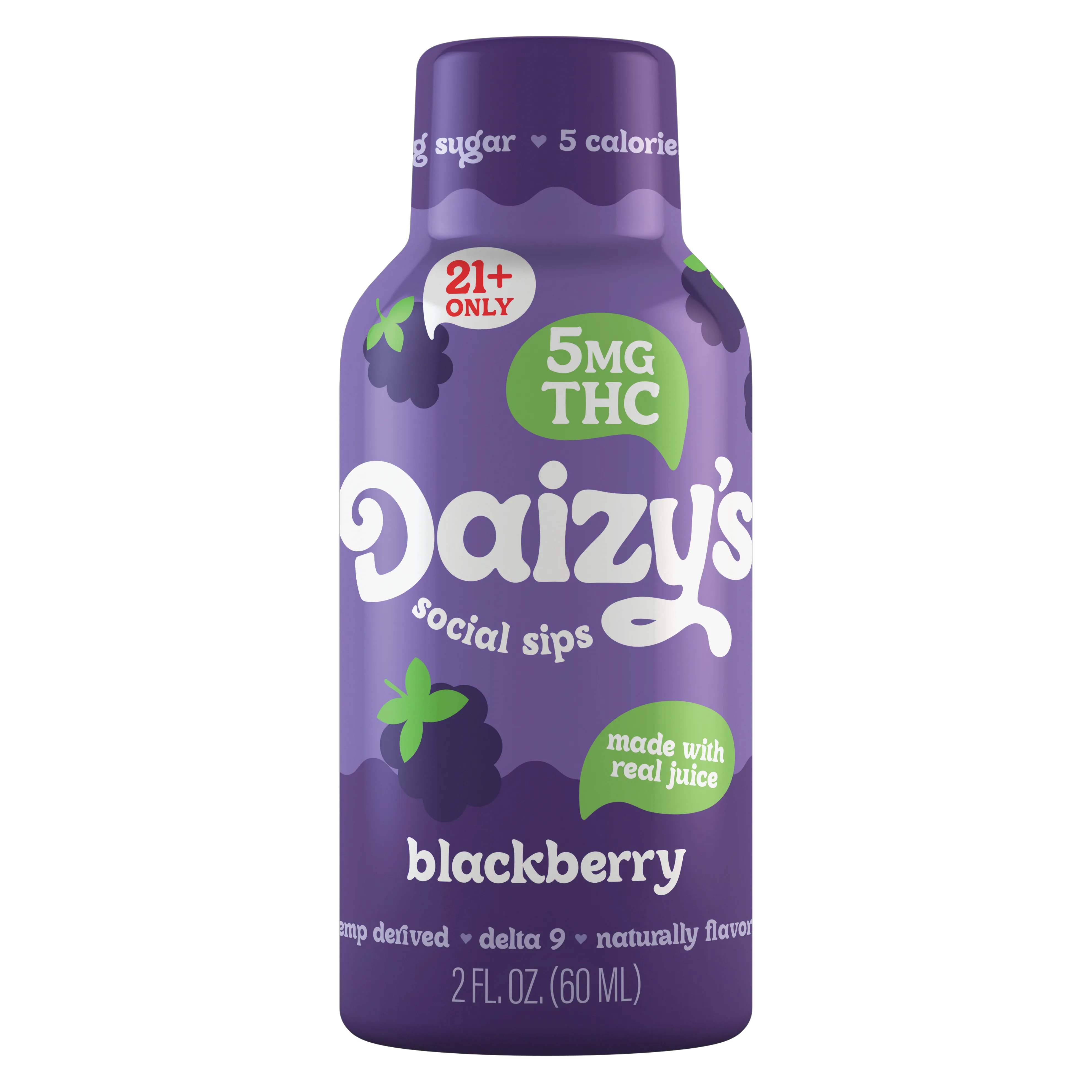 Daizy's 5mg THC Blackberry Sips 2oz Btl
