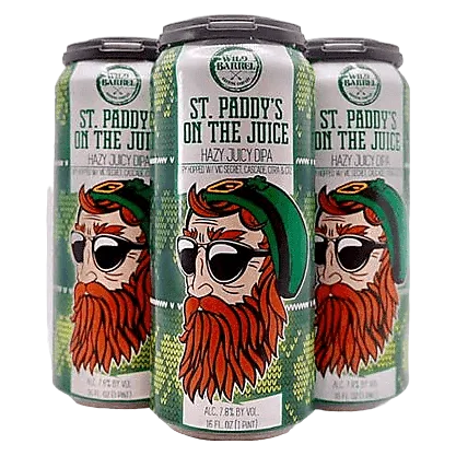 Wild Barrel Brewing St. Paddy's On The Juice Double IPA 4pk 16oz Can