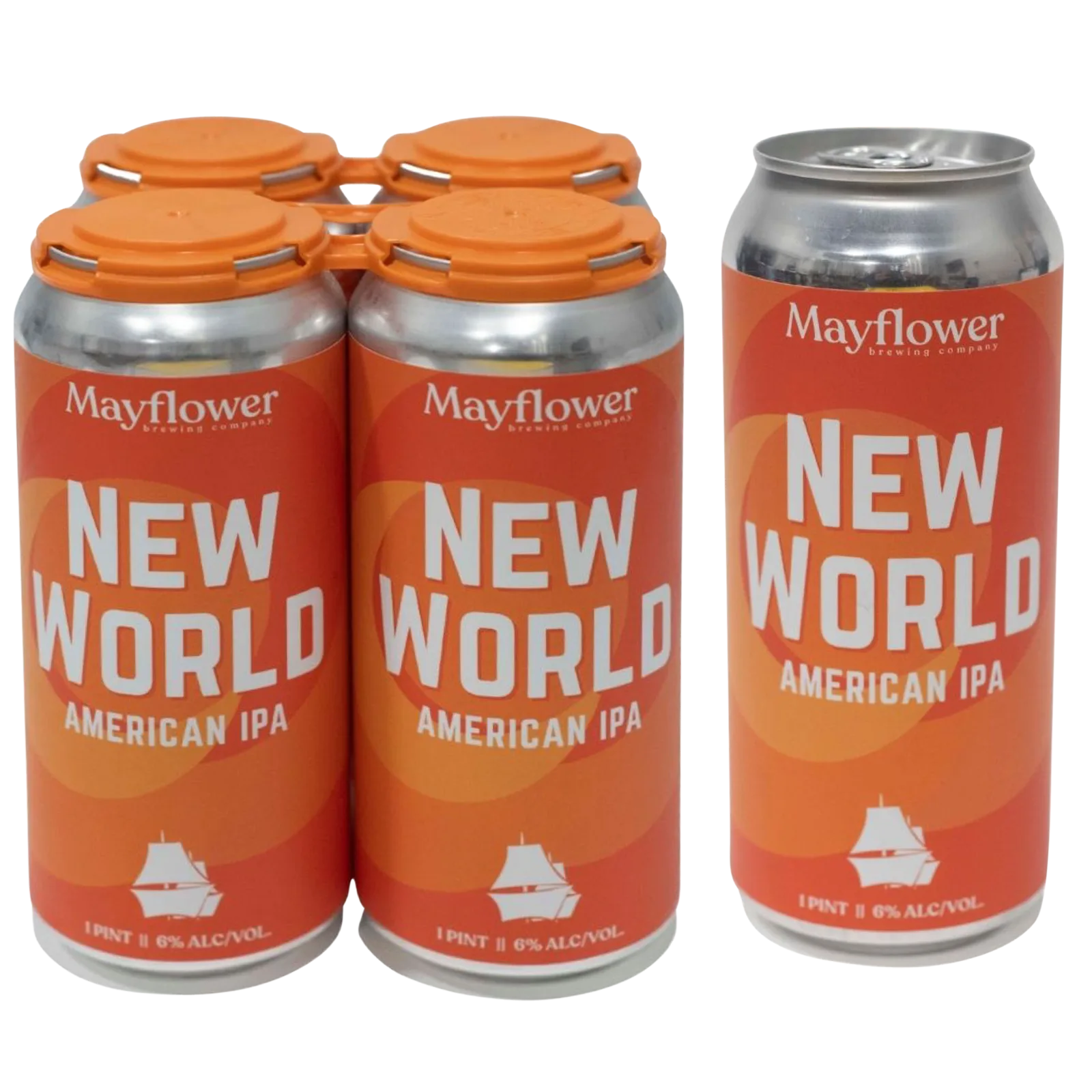 Mayflower New World IPA 4pk 16oz Can 6% ABV