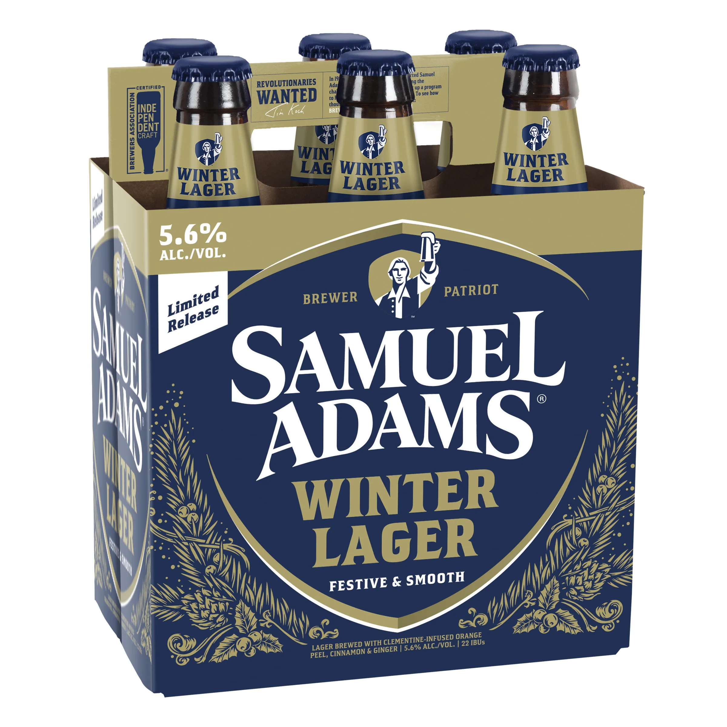 Sam Adams Winter Lager 6pk 4.5% ABV
