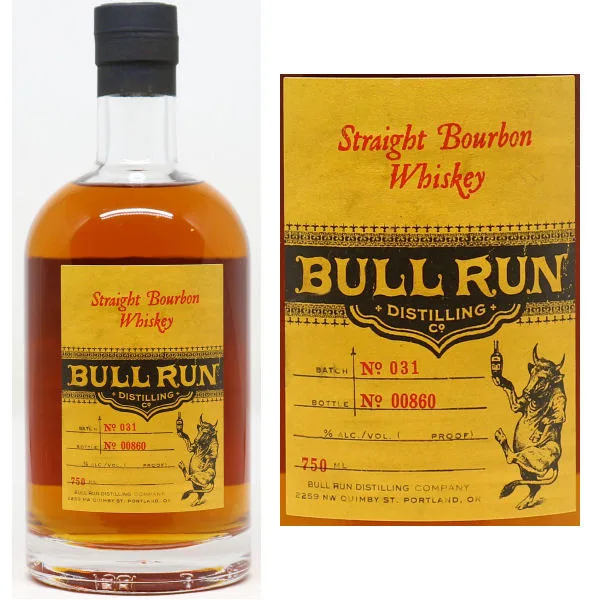 Bull Run Straight Bourbon Whiskey 750Ml