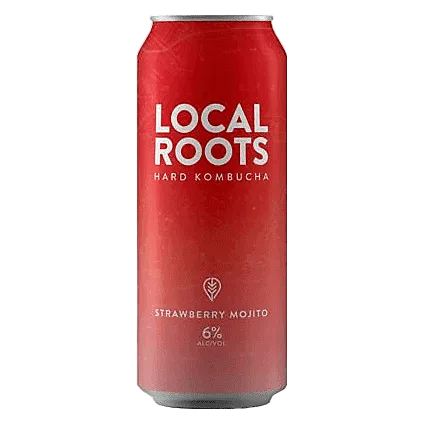 Local Roots Hard Kombucha Strawberry Mojito Single 16oz Can