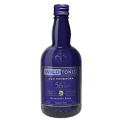 Wild Tonic Blueberry Basil Kombucha Single 16oz Bottle
