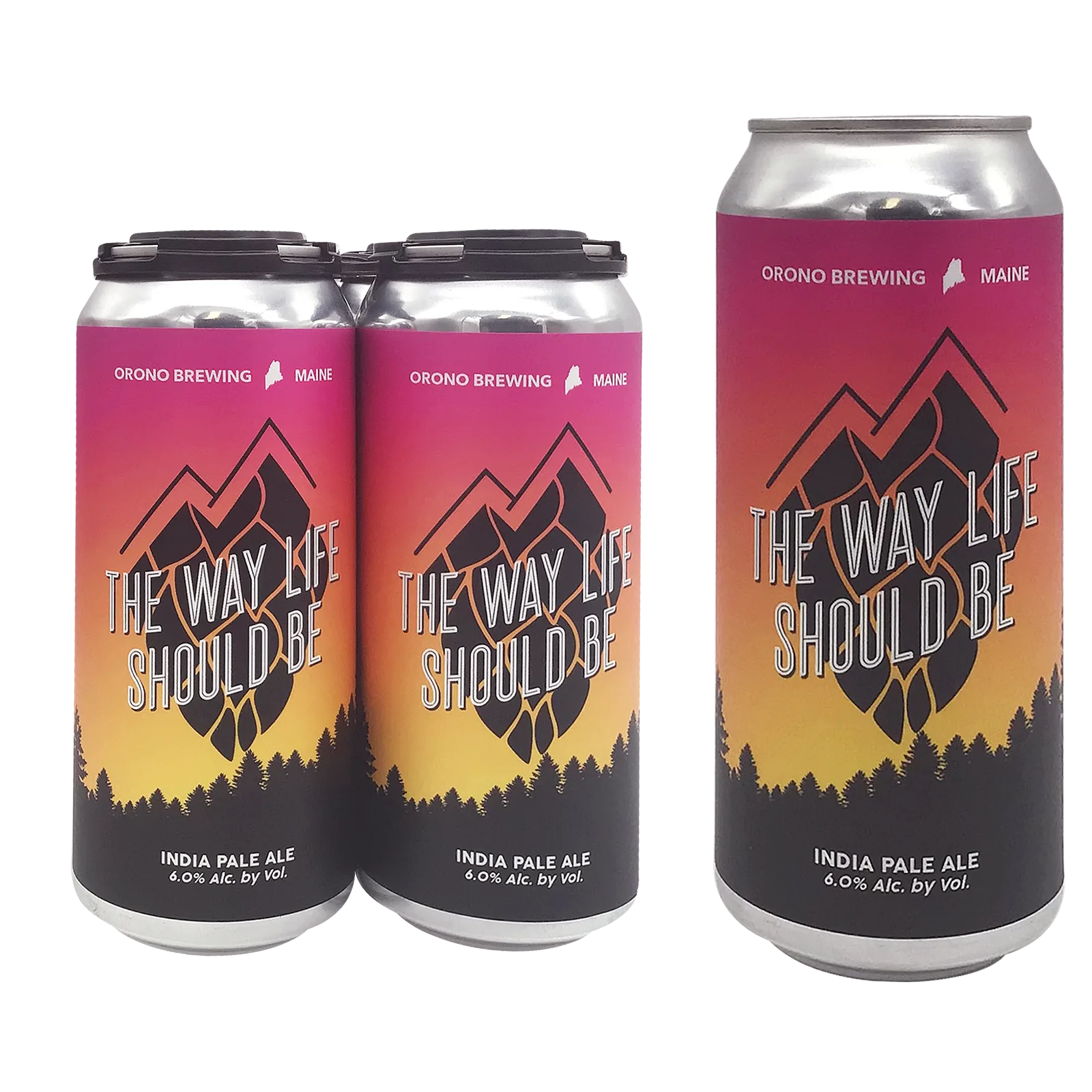 Orono Brewing The Way Life Should Be Ipa 4Pk 16Oz Can 6% Abv
