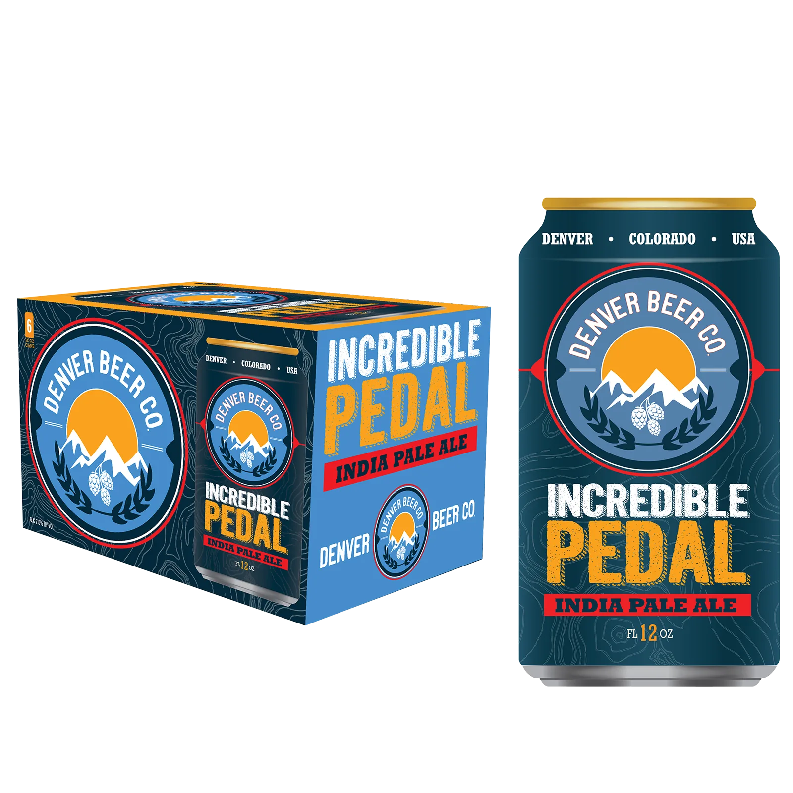Denver Beer Co Incredible Pedal IPA 6pk can ABV 7.0%