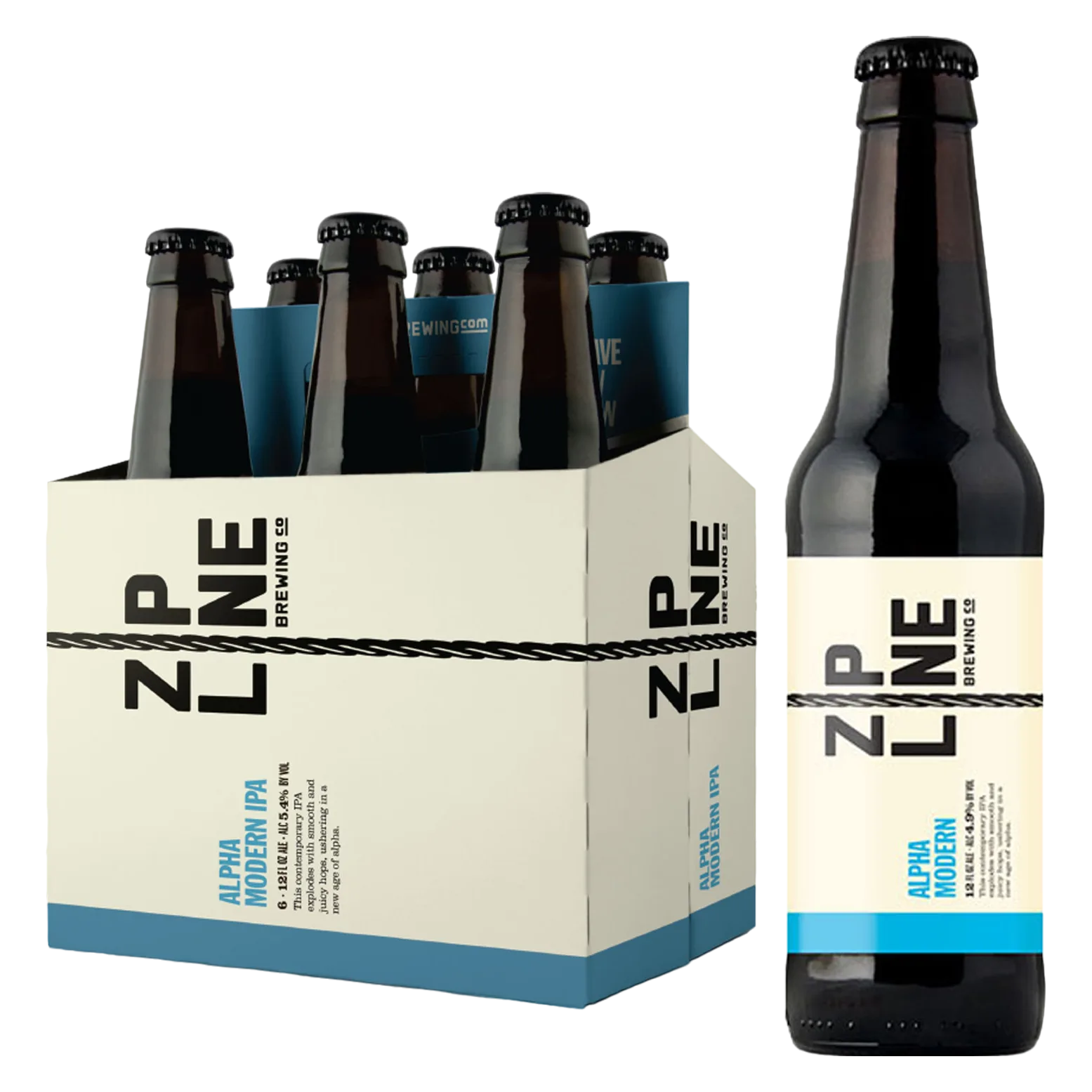 Zipline Alpha Modern 6pk Btl 5.4% ABV