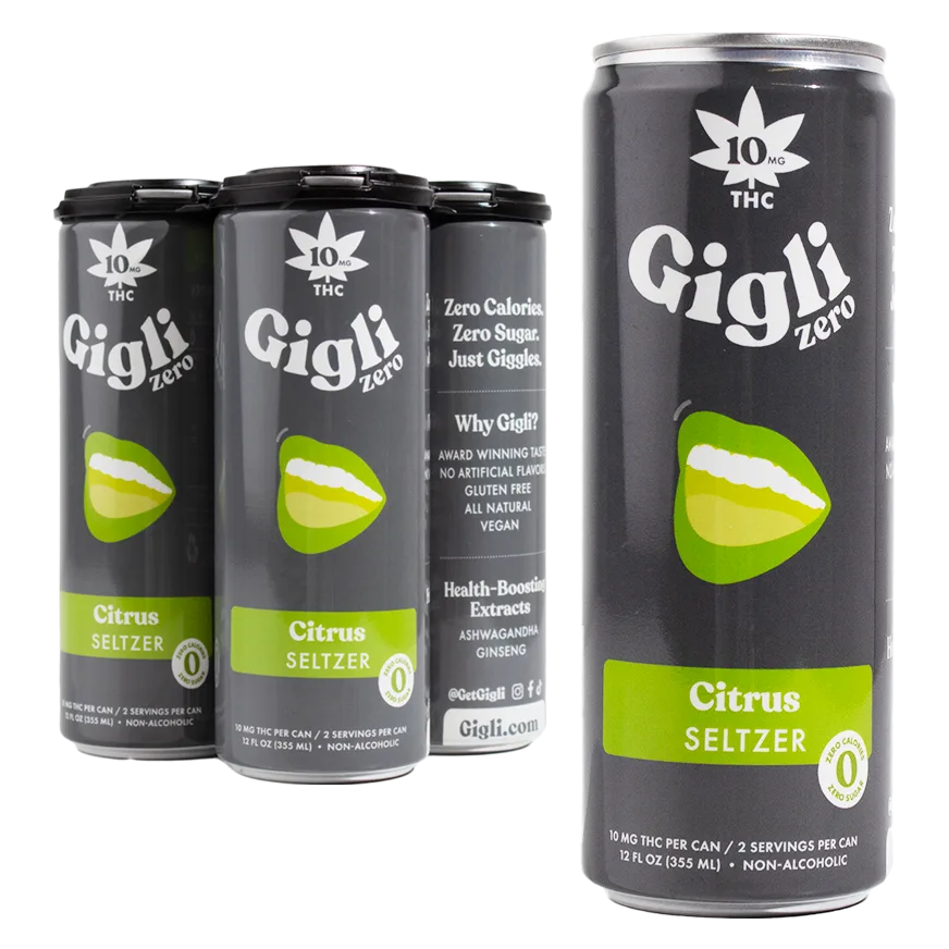 Gigli Citrus 10mg THC Seltzer 4pk Can