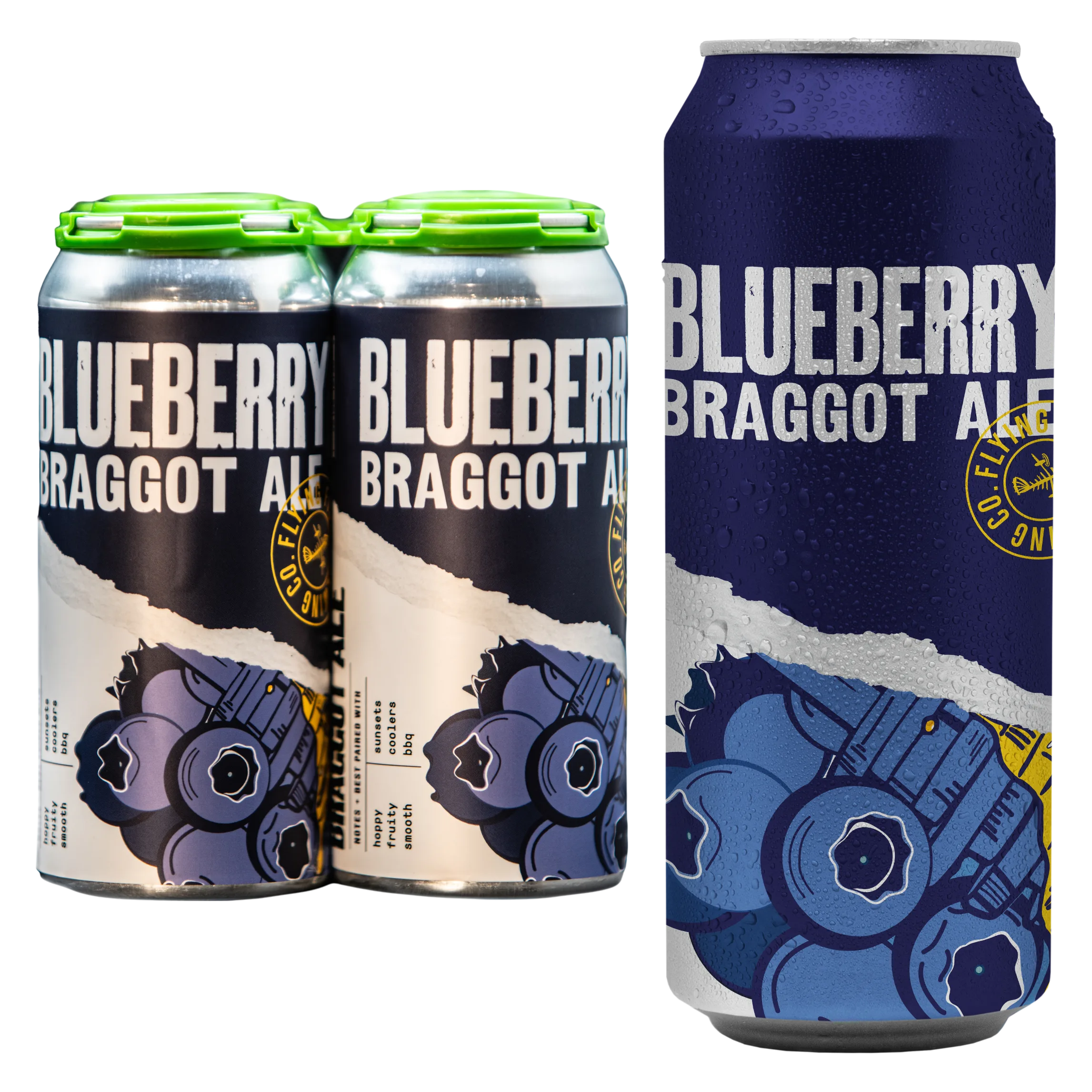 Flying Fish Blueberry Braggot Ale 4pk 16oz Cans 12% Abv