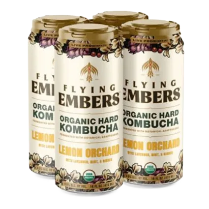 Flying Embers Lemon Orchard Hard Kombucha (4PKC 16 OZ)