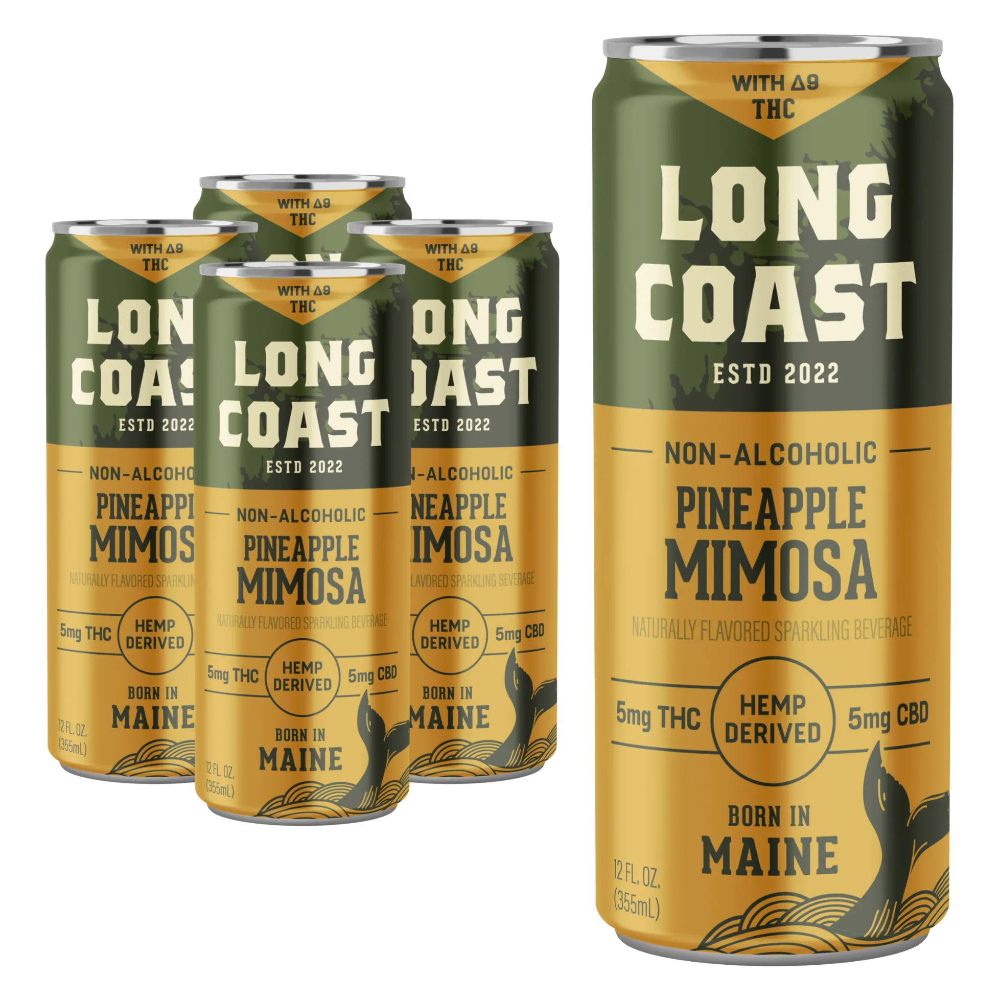 Long Coast THC 5mg Pineapple Mimosa Cocktail 4pk Can
