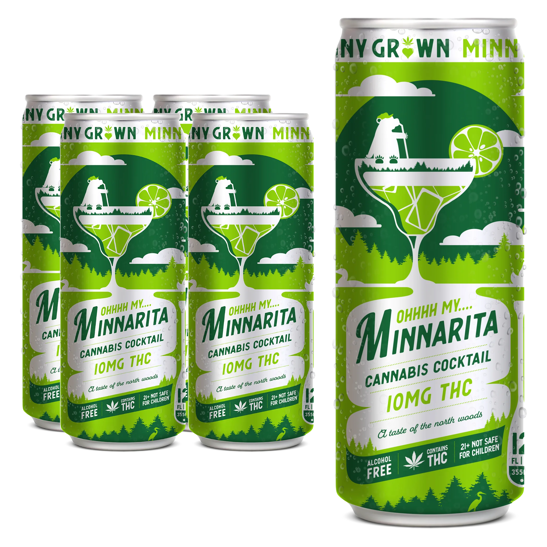 Minny Grown 10mg THC Minnarita 4pk Can