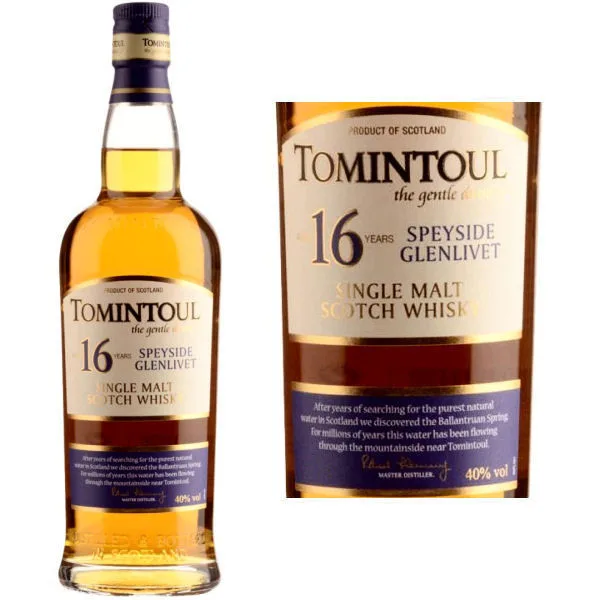 Tomintoul 16 Year Old Speyside Glenlivet Single Malt Scotch 750Ml