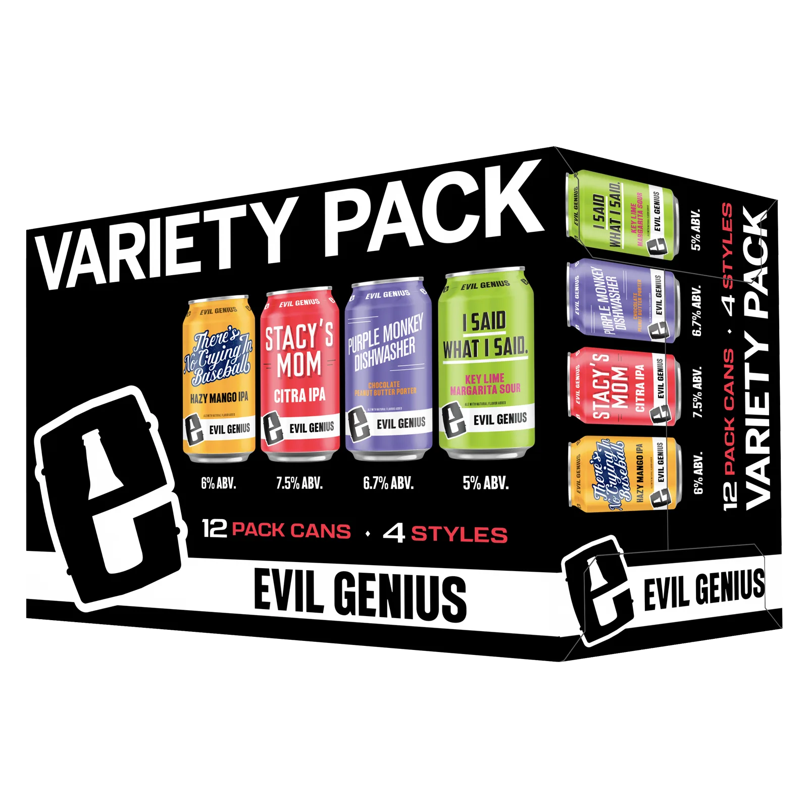 Evil Genius Variety Pack 12pk Can 7.5% ABV