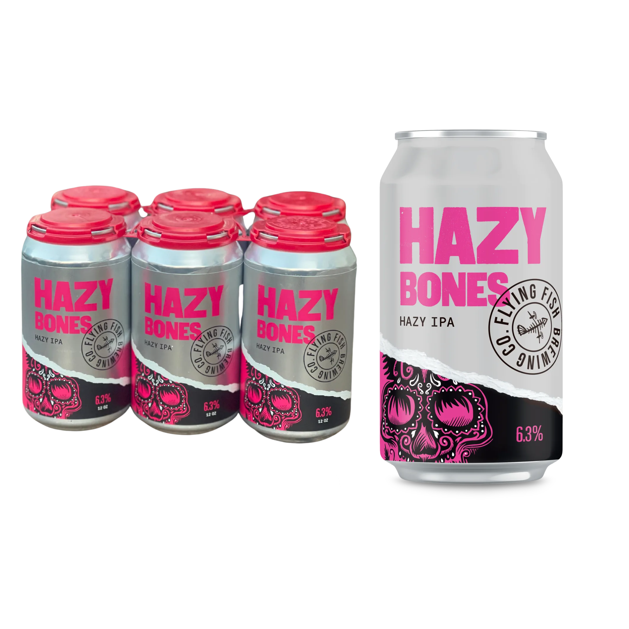 Flying Fish Hazy Bones Hazy IPA 6pk Cans 6.3% Abv