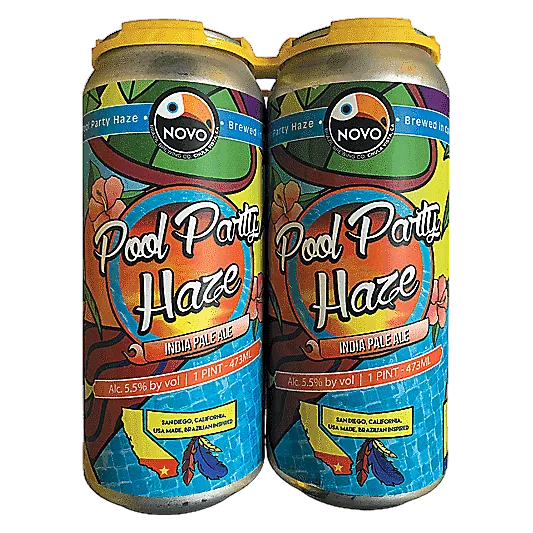 Novo Brazil Brewing Pool Party Haze IPA 4pk 16oz Can