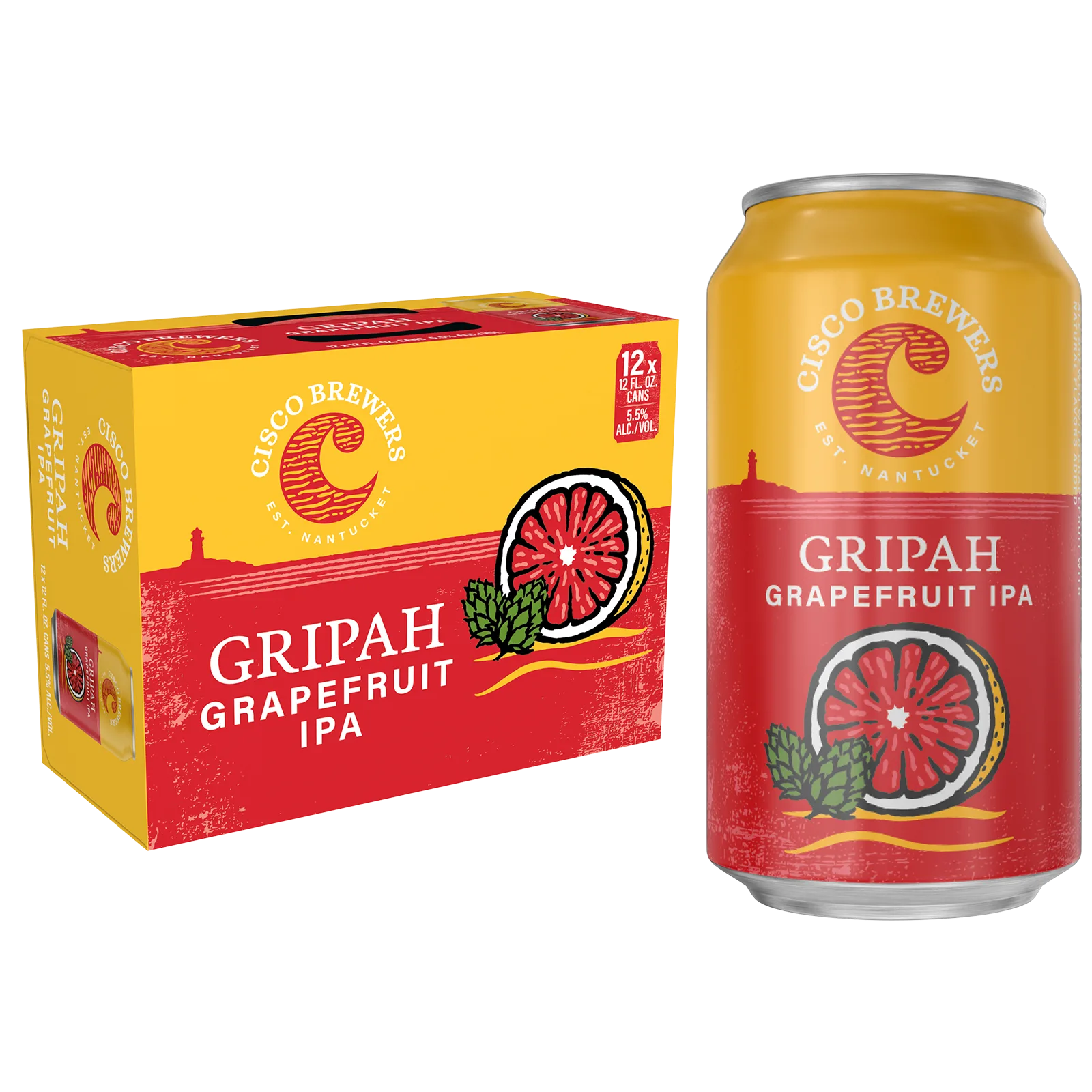 Cisco Brewers Gripah Grapefruit IPA 12pk Can 5.5% ABV