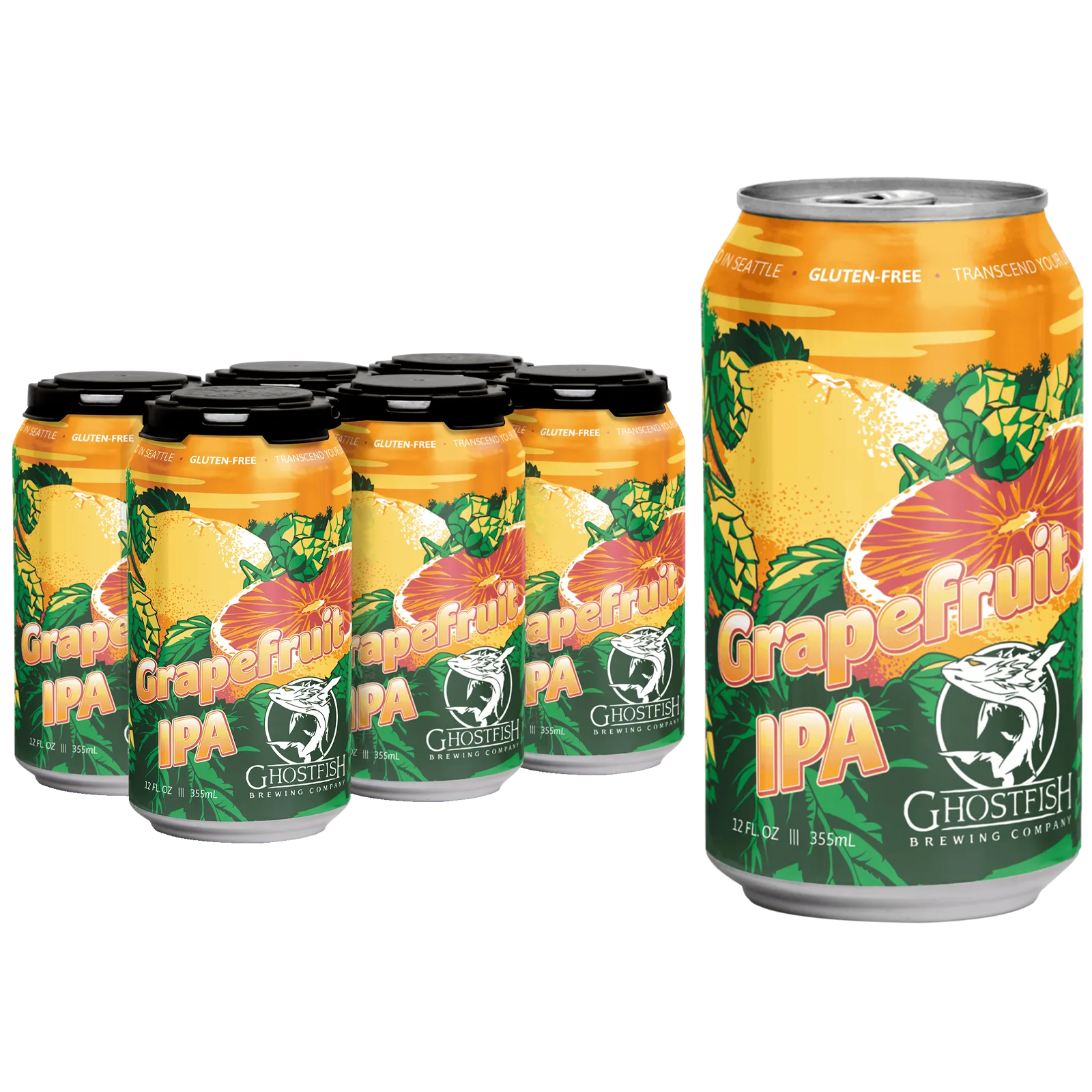 Ghostfish Brewing Grapefruit IPA 6pk Can 5.5% ABV