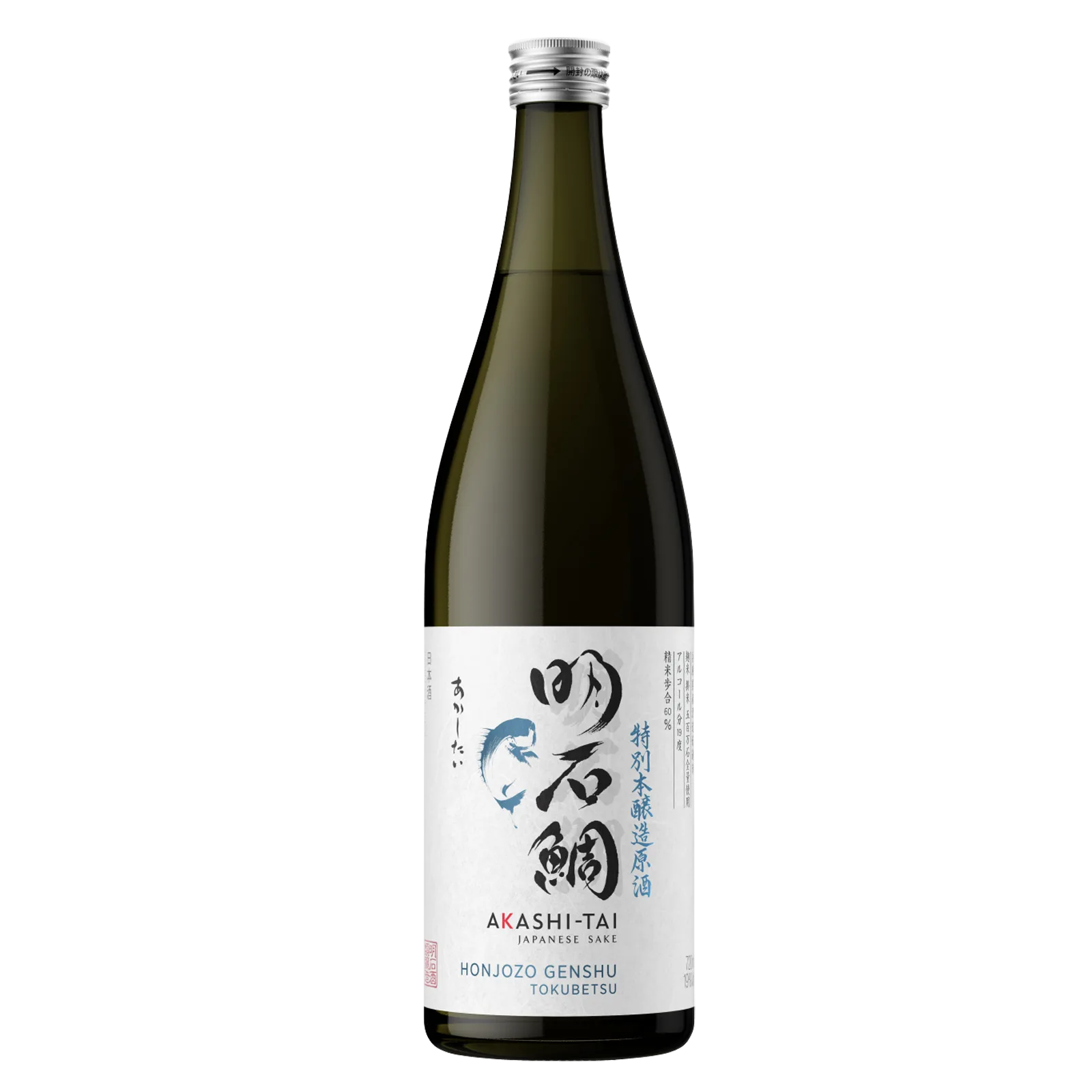 Akashi-Tai Honjozo Genshu Tokubetsu Sake 720 mL 19% ABV