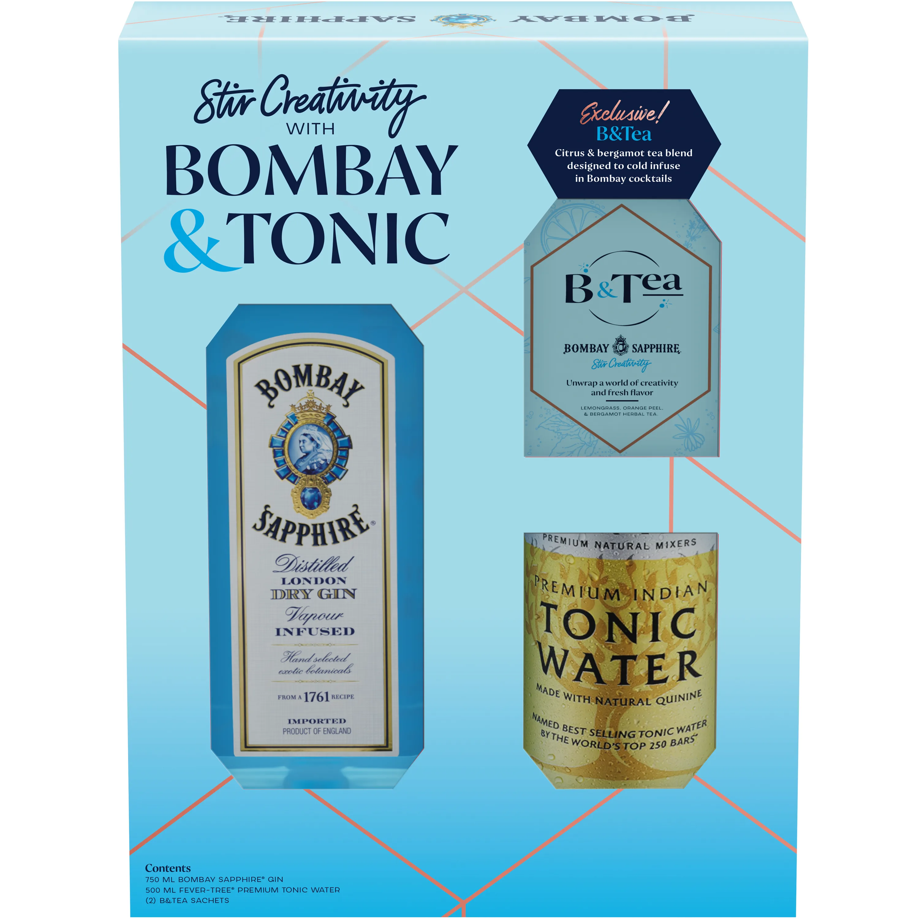 Bombay Sapphire Gin & Tonic Gift Box (94 Proof