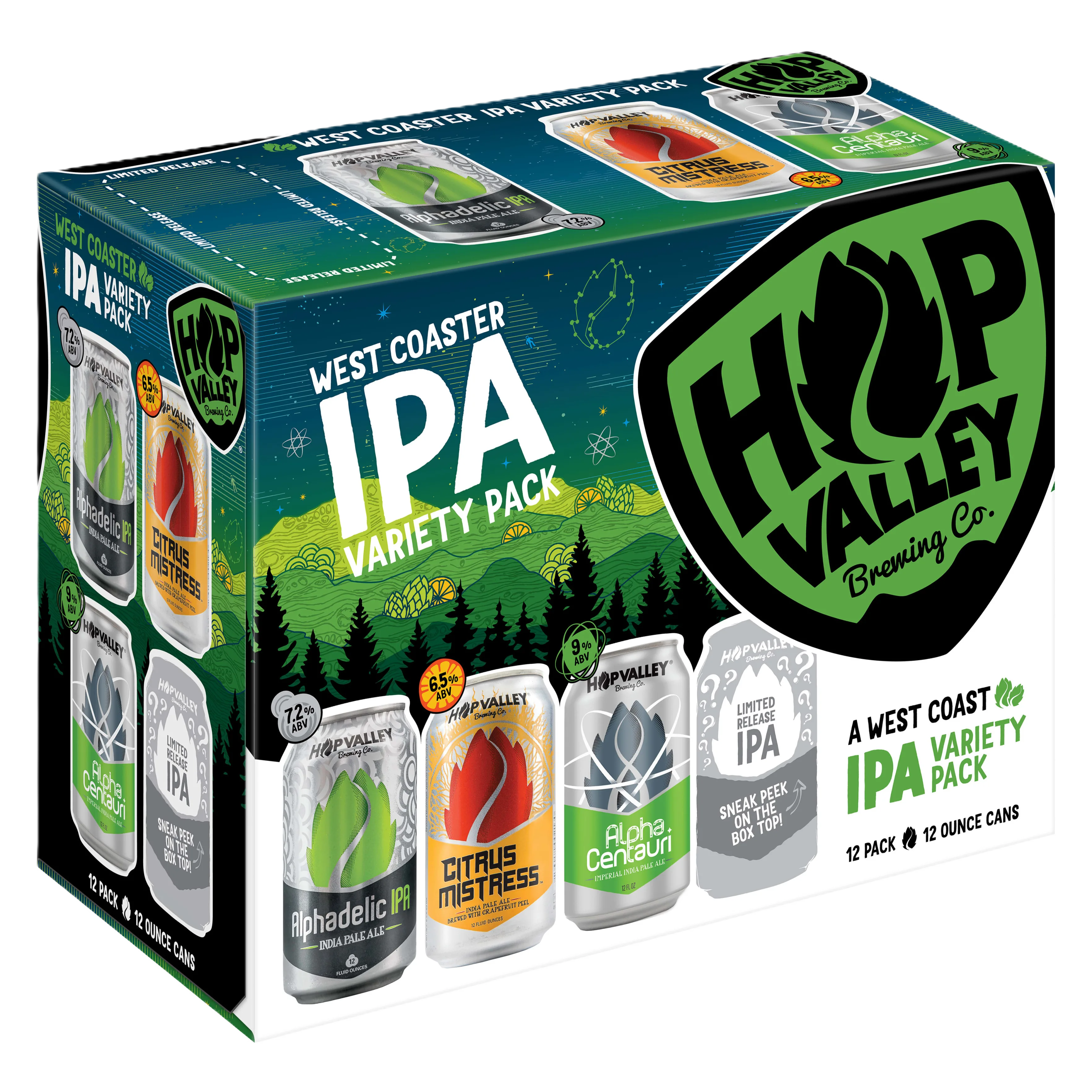 Hop Valley West Coaster Variety Pack (12PKC